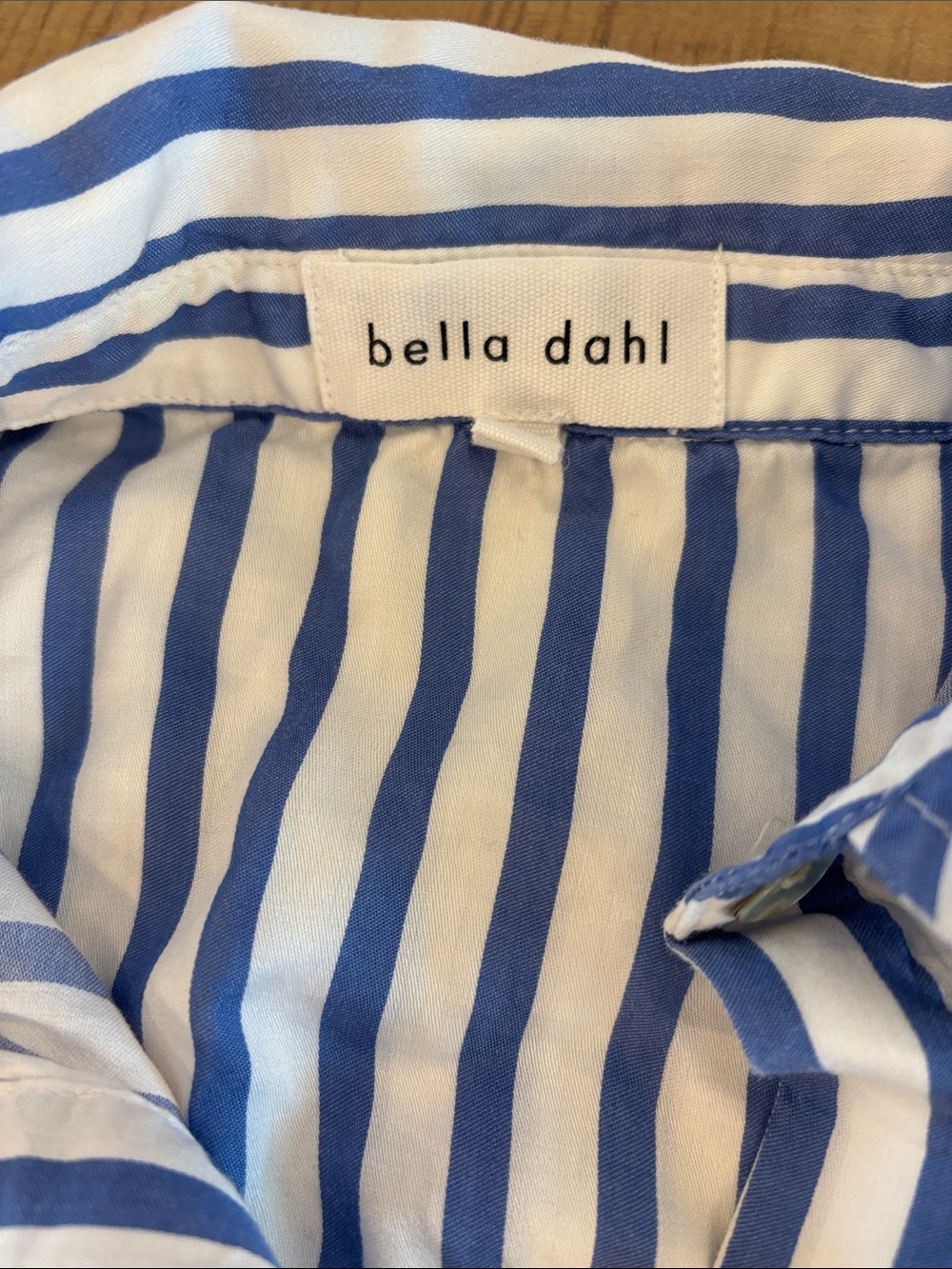 Bella Dahl Blue & White Two-Piece Set Button-Front L/S Shirt Top & Pants Medium - Picture 2 of 6